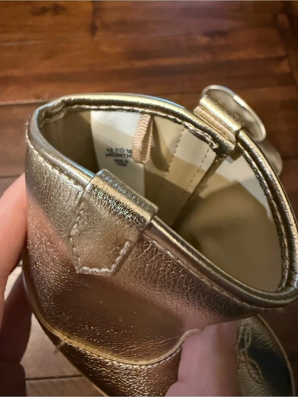 Janie and Jack Metallic Gold Cowboy Booties - 12-18M NWOT